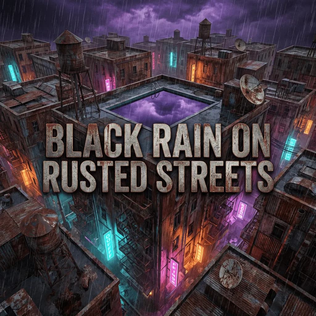 Black Rain on Rusted Streets